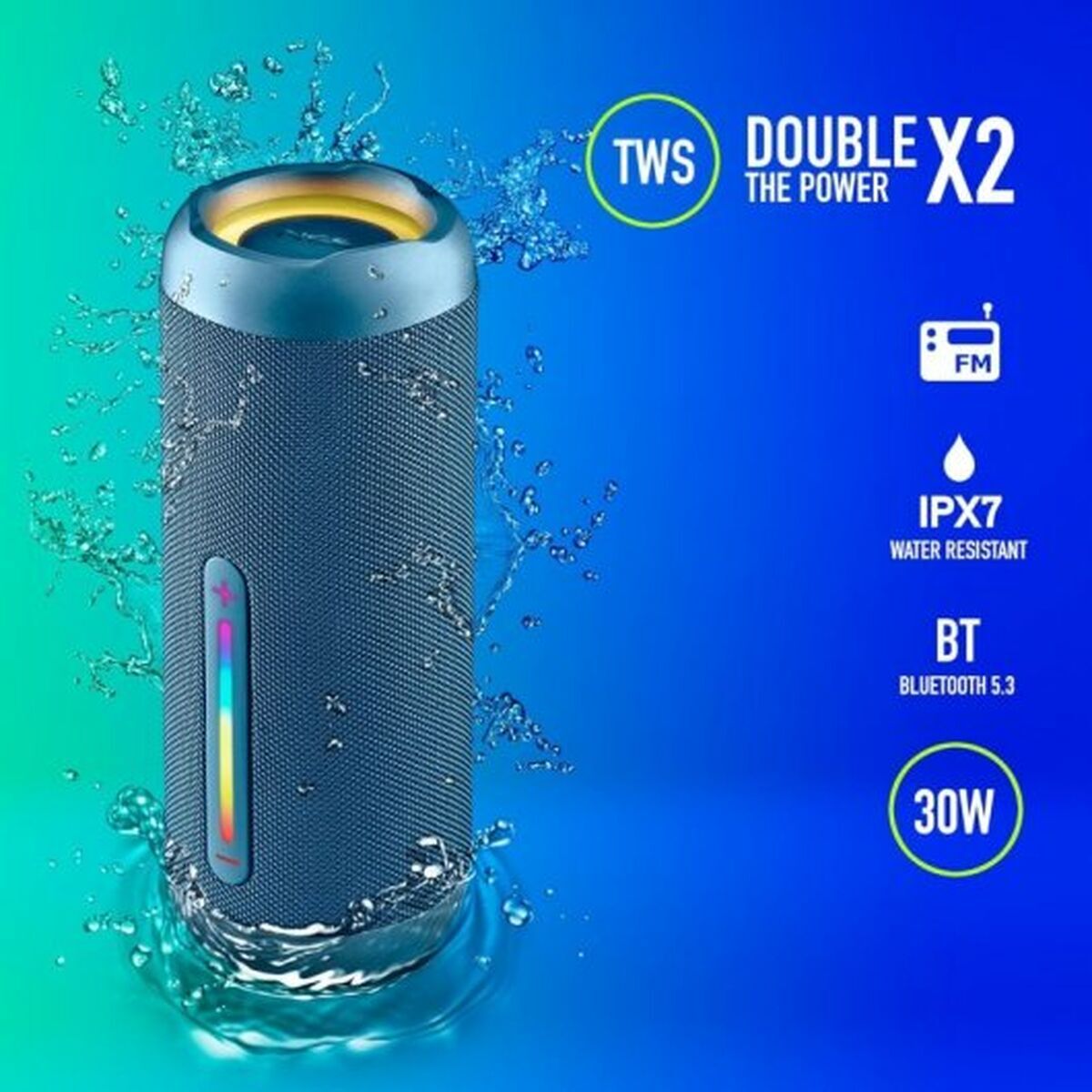 Difuzor Bluetooth Portabil NGS Roller Furia 2 Blue Albastru 15 W