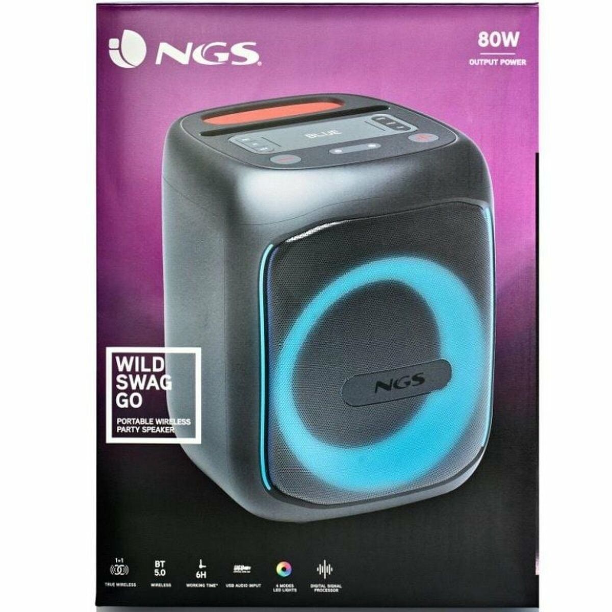 Difuzor Bluetooth Portabil NGS Wild Swag Go Negru