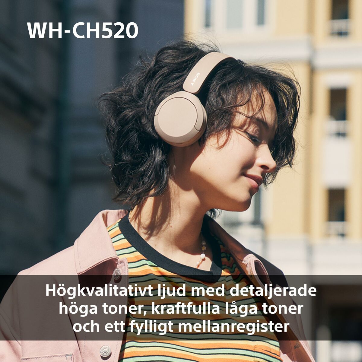 Căști cu Diademă Sony WHCH520P.CE7 Roz