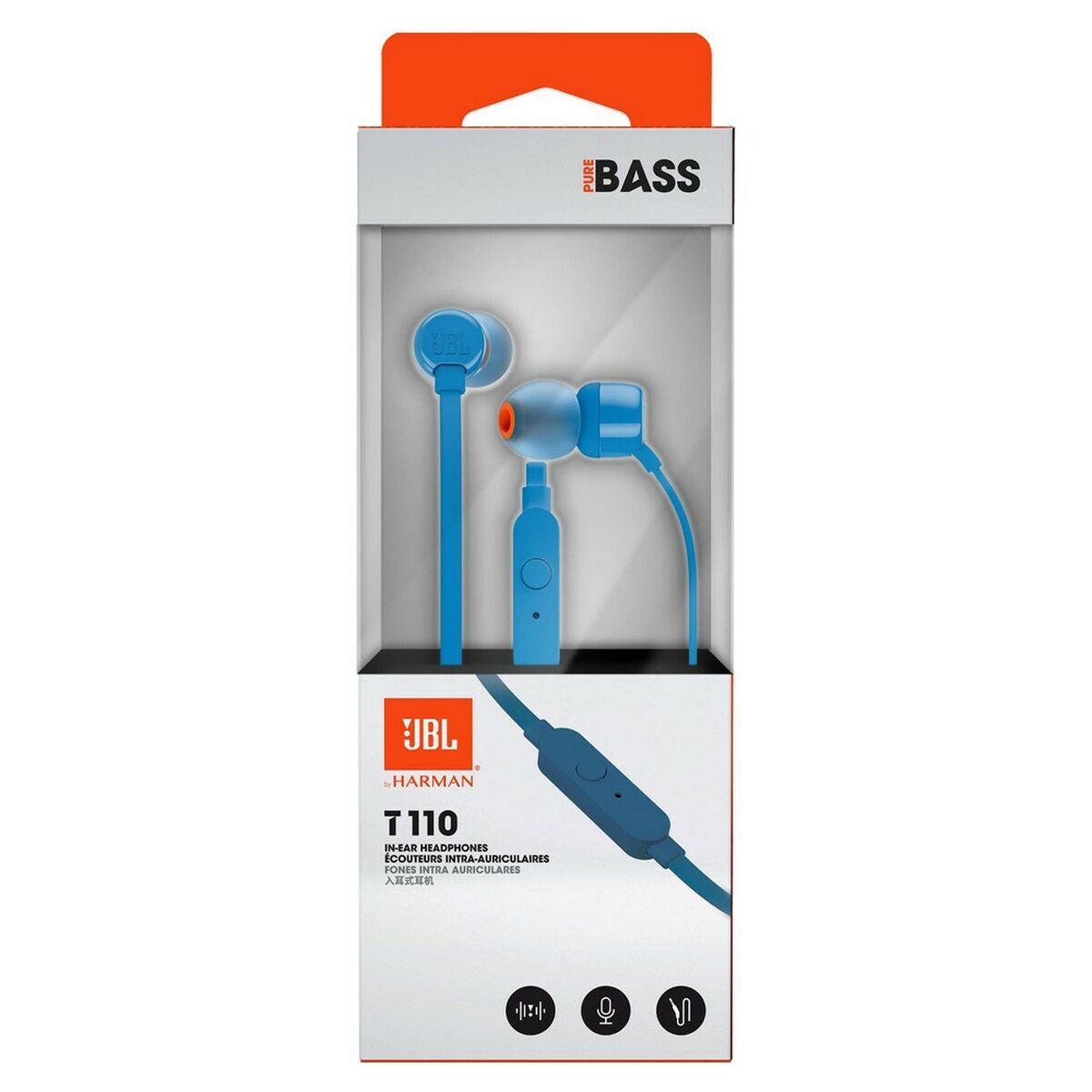 Căști cu Microfon JBL T110 Albastru