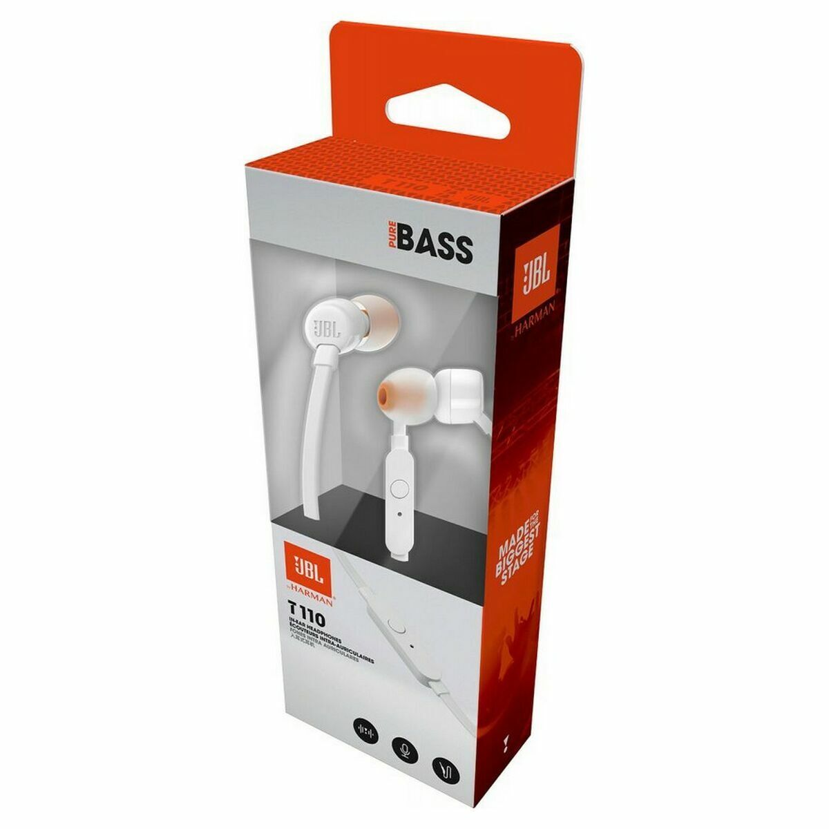 Căști cu Microfon JBL T110 Alb