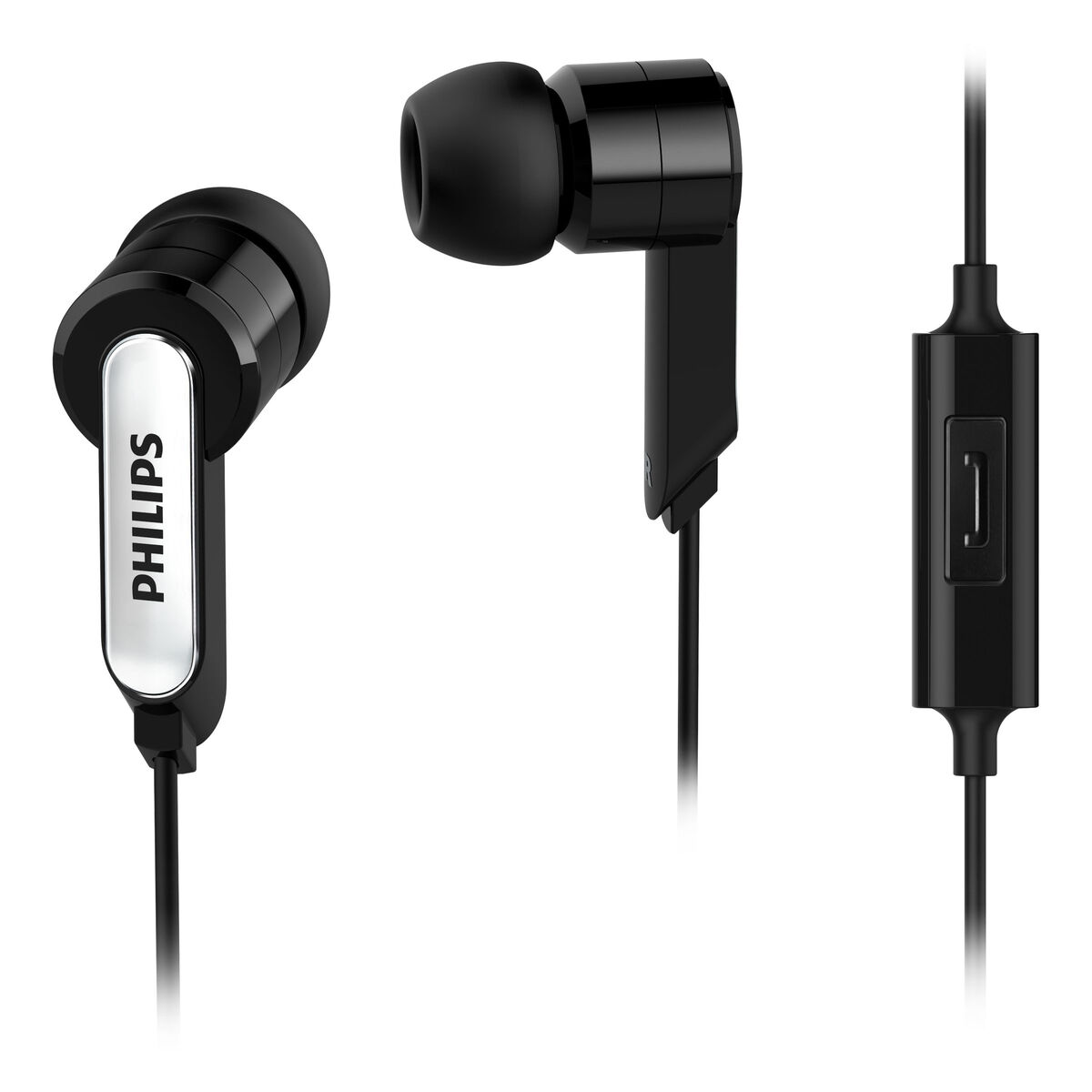Căști cu Microfon Philips SHE1405BK/10 Negru Silicon