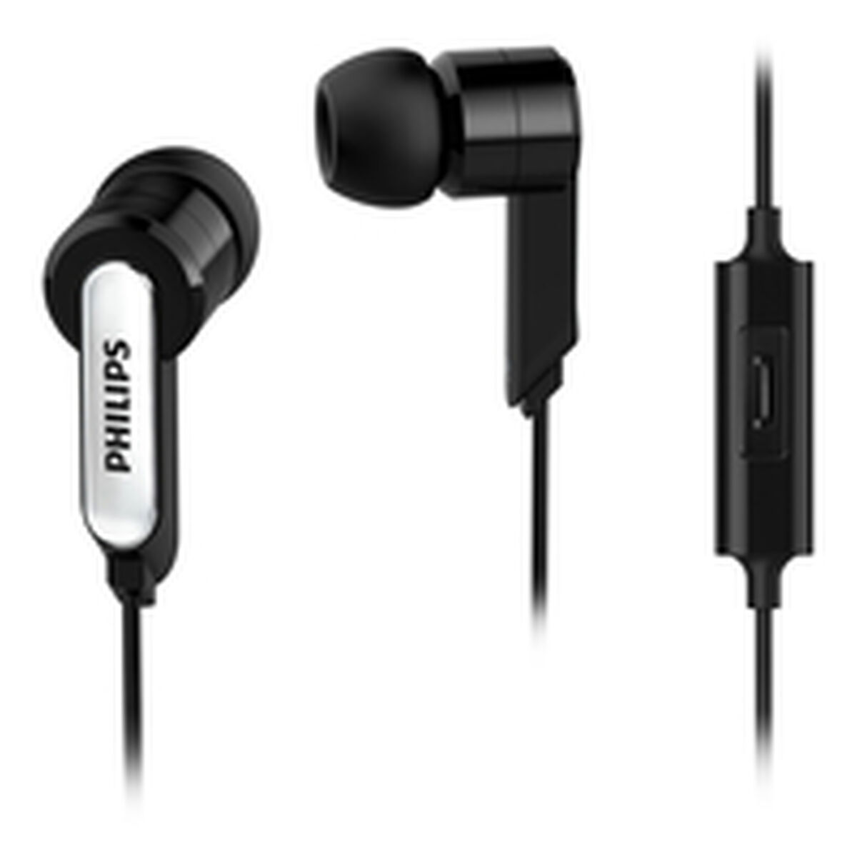 Căști cu Microfon Philips SHE1405BK/10 Negru Silicon
