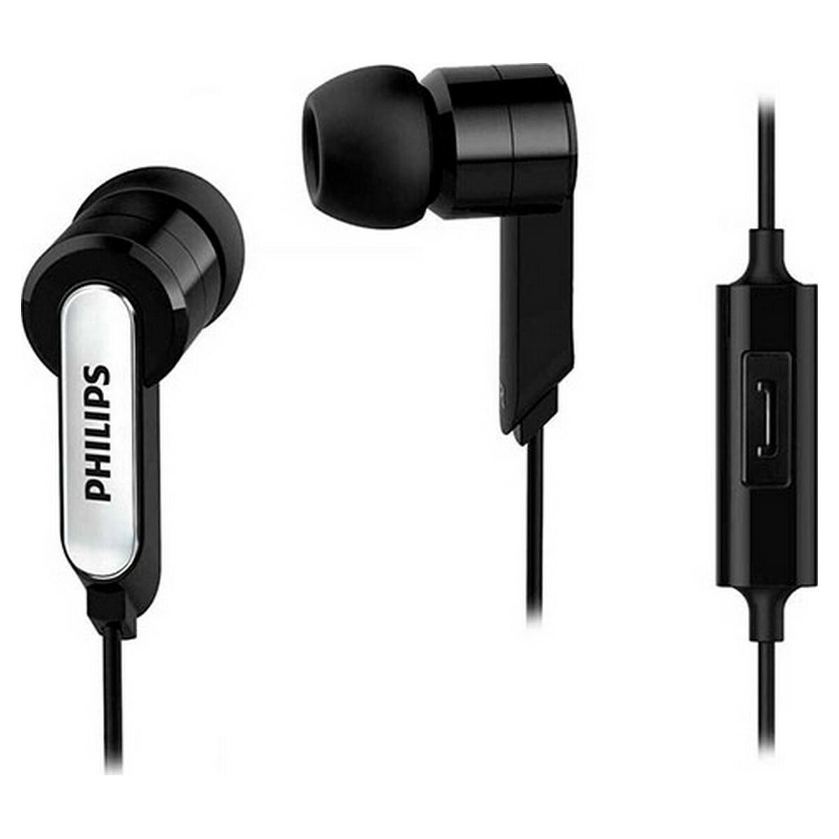 Căști cu Microfon Philips SHE1405BK/10 Negru Silicon