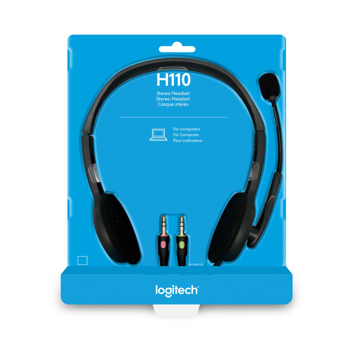 Căști cu Microfon Logitech LGT-H110 Negru Gri