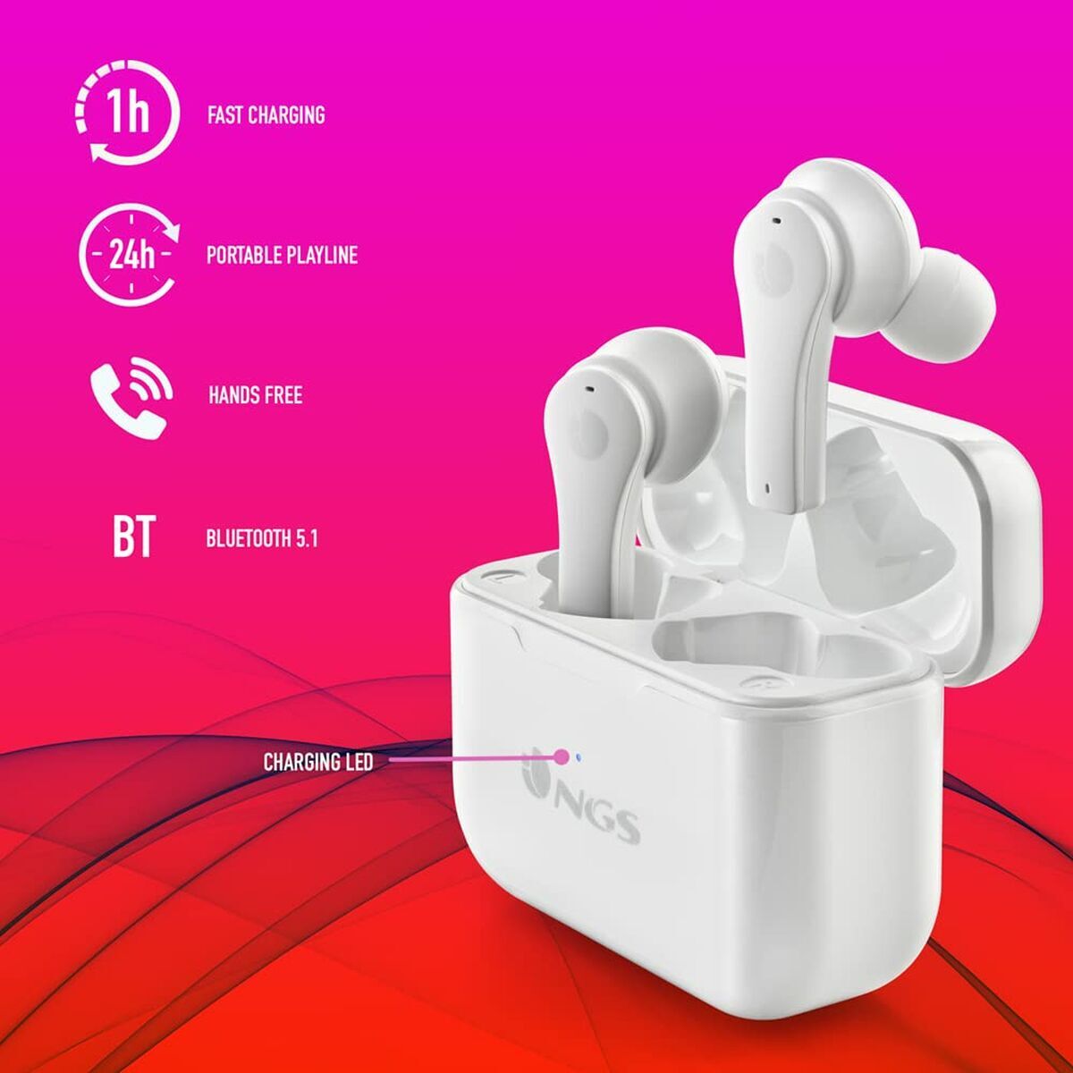 Căști Bluetooth NGS ARTICA BLOOM