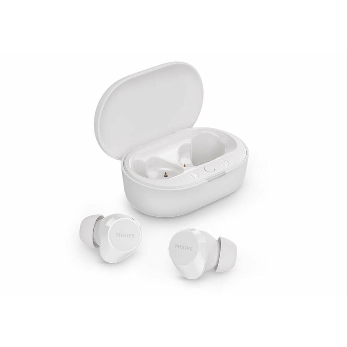 Căști fără fir cu carcasă de încărcare Philips TAT1209WT Alb