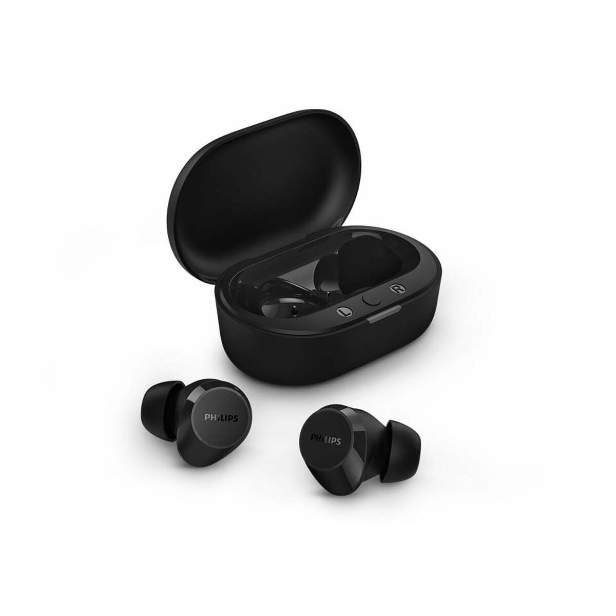 Căști fără fir cu carcasă de încărcare Philips TAT1209BK Negru