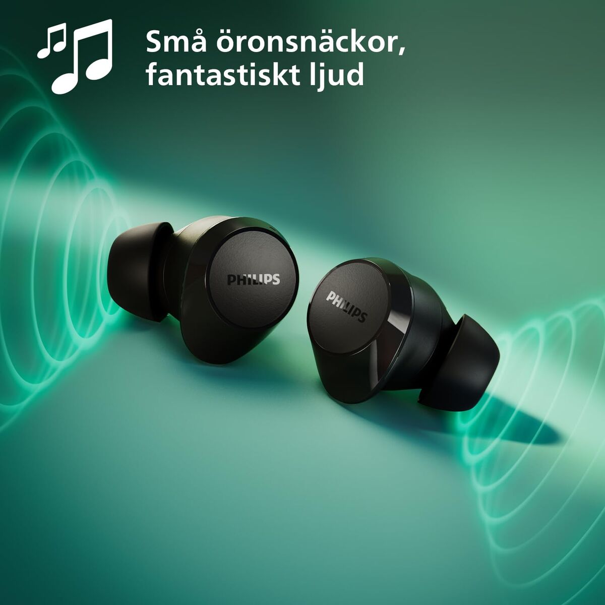 Căști fără fir cu carcasă de încărcare Philips TAT1209BK Negru