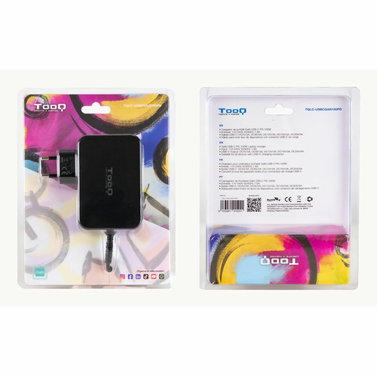 Încărcător pentru Laptop TooQ TQLC-USBCGAN100PD 100 W