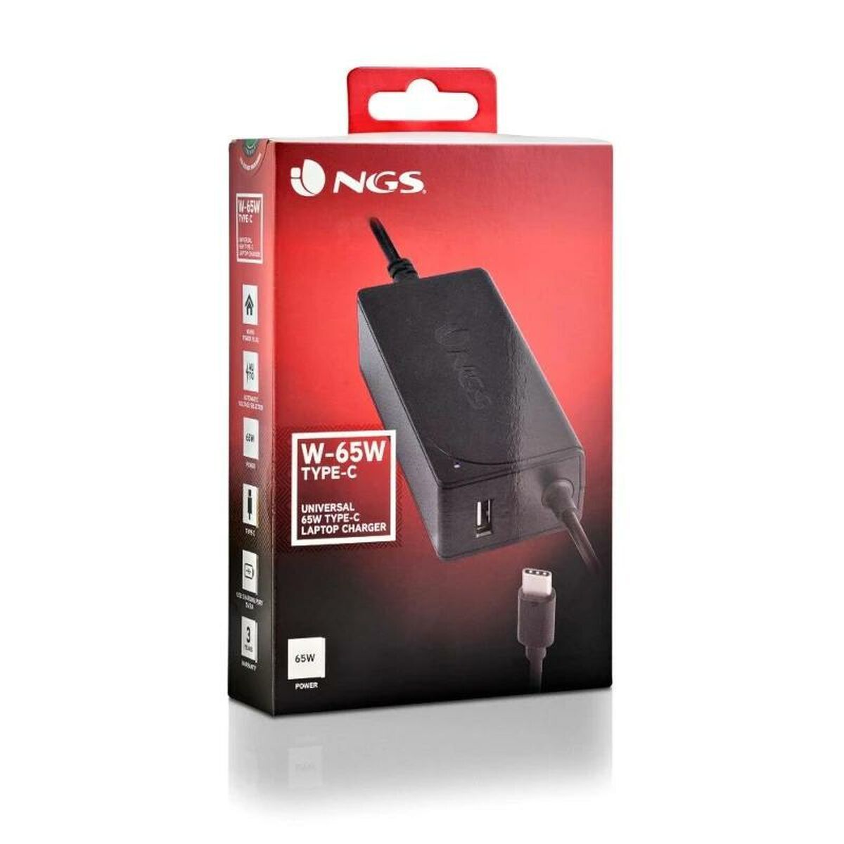 Încărcător pentru Laptop NGS W-65WTYPEC Negru 65 W