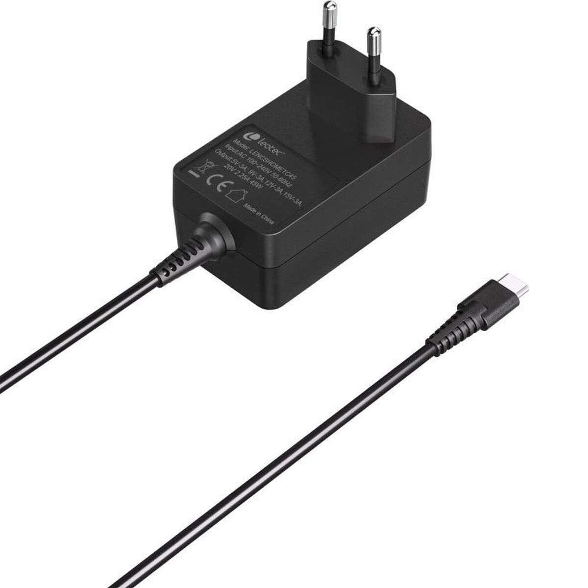 Încărcător de Perete LEOTEC LENCSHOMETC45 Negru
