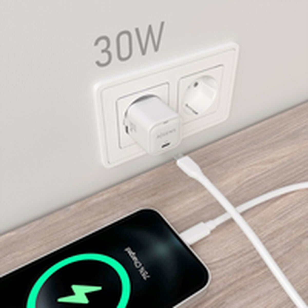 Încărcător de Perete Aisens ASCH-30W1P018-W Alb Multicolor 30 W
