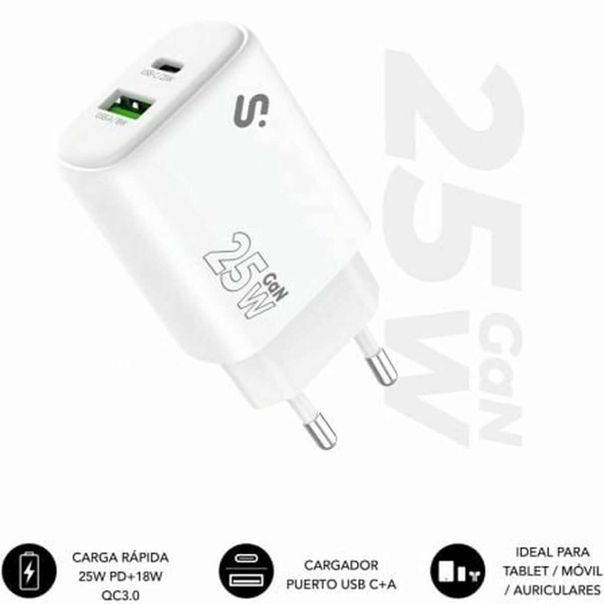 Încărcător de Mașină Subblim SUBCHG-6G2510 Alb 120 W