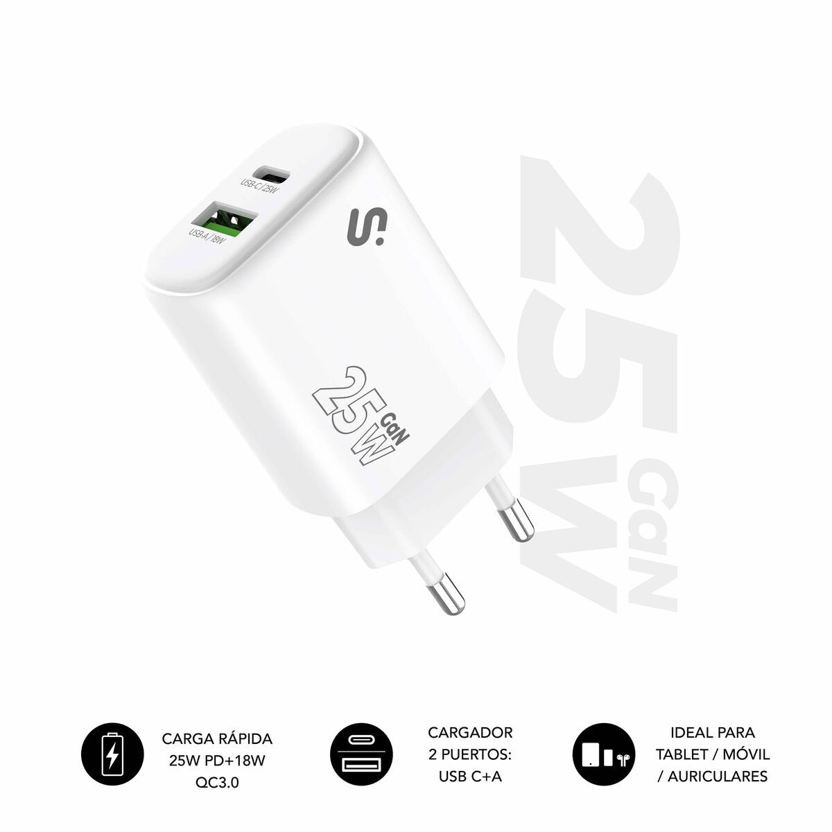 Încărcător de Mașină Subblim SUBCHG-6G2510 Alb 120 W