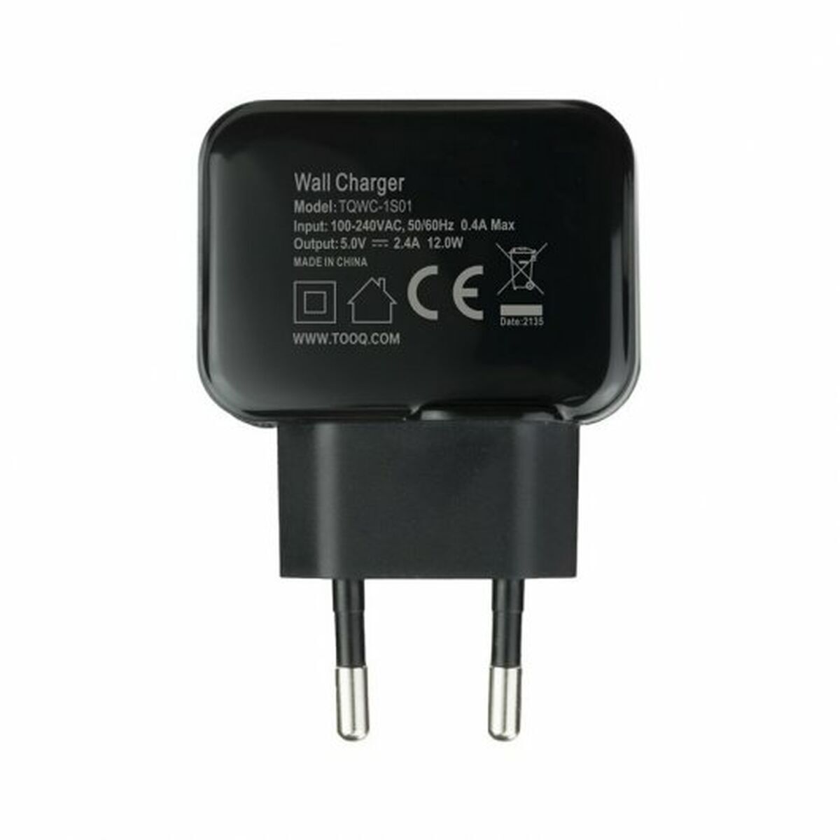 Încărcător de Perete TooQ TQWC-1S01 Negru 12 W