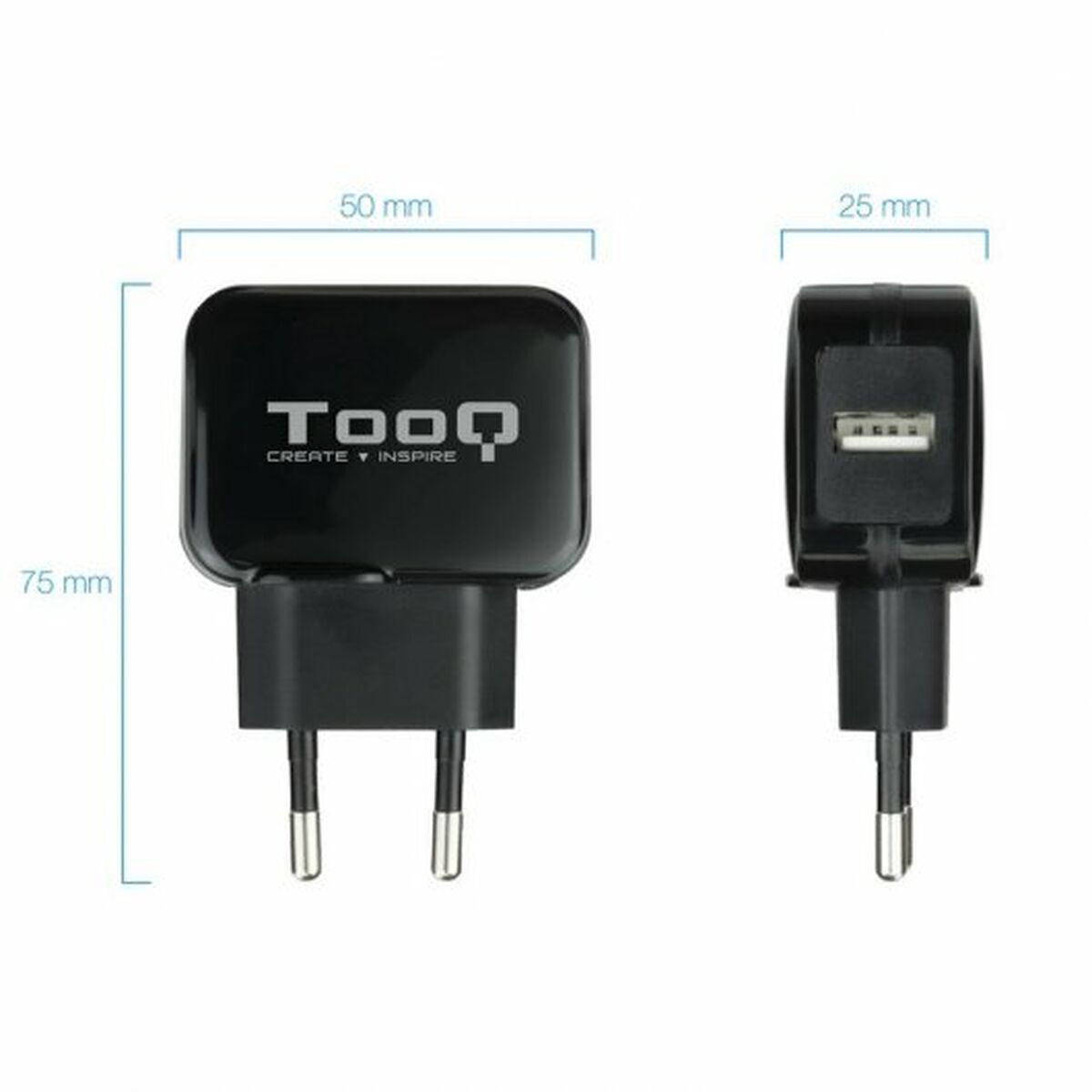 Încărcător de Perete TooQ TQWC-1S01 Negru 12 W