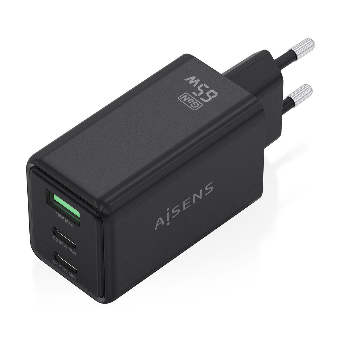 Încărcător de Perete Aisens ASCH-65W3P073-BK Negru 65 W