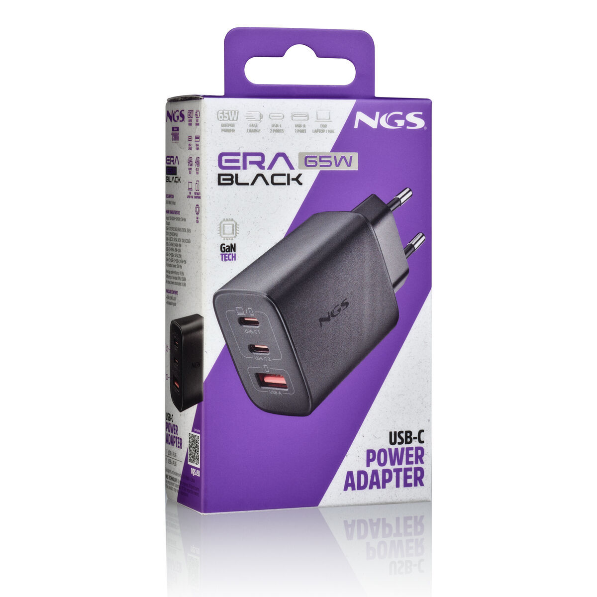 Încărcător pentru Laptop NGS ERA65WBLACK 65 W
