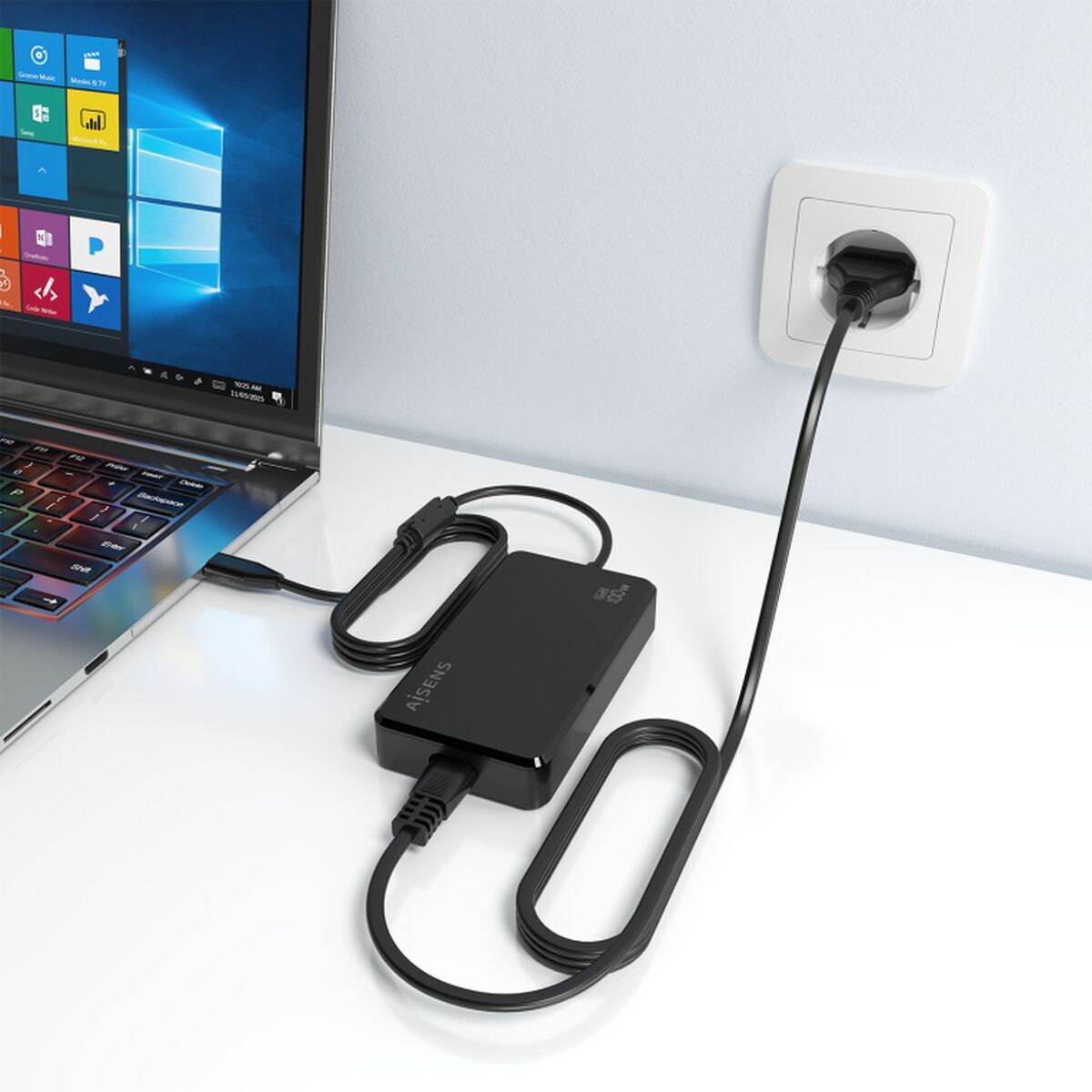 Powerbank Aisens ASCH-1PD100D070-BK 100 W