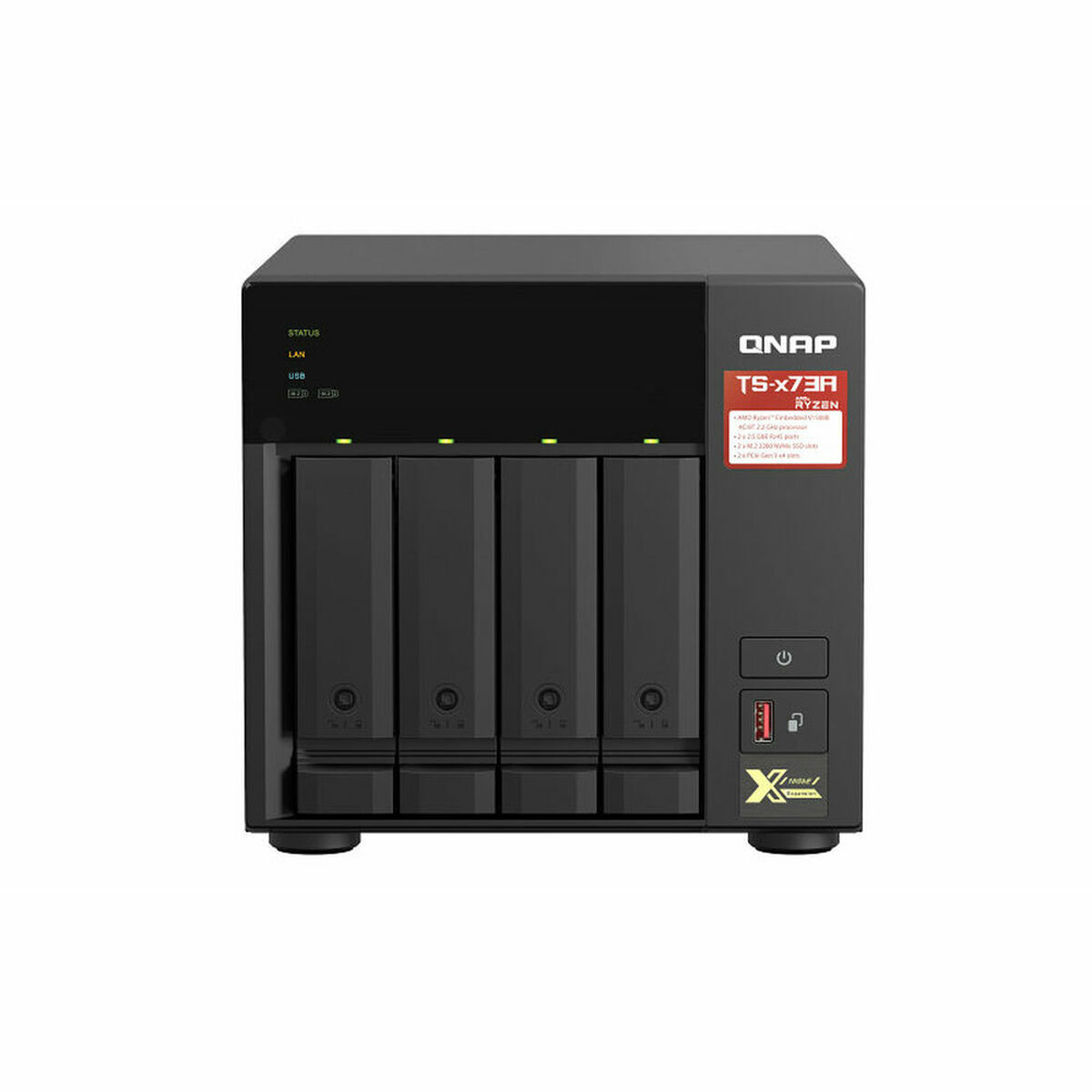 Stocare în Rețea NAS Qnap TS-473A Negru AMD Ryzen V1500B