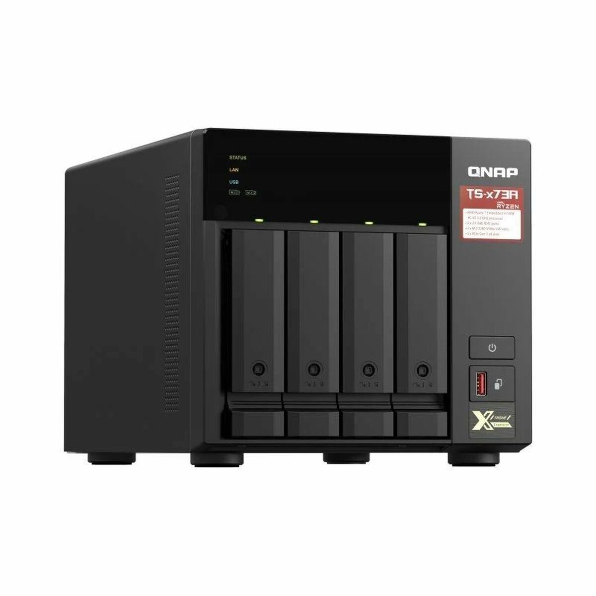 Stocare în Rețea NAS Qnap TS-473A Negru AMD Ryzen V1500B