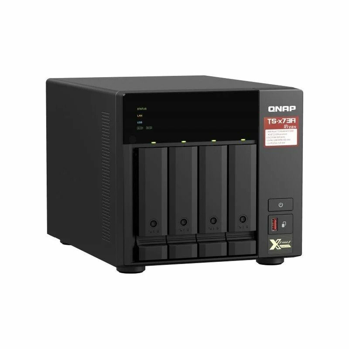 Stocare în Rețea NAS Qnap TS-473A Negru AMD Ryzen V1500B