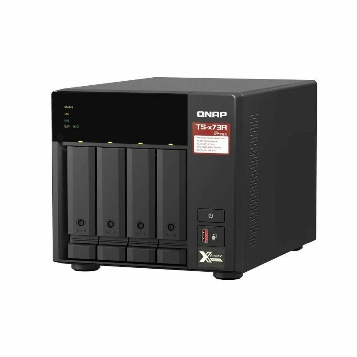 Stocare în Rețea NAS Qnap TS-473A Negru AMD Ryzen V1500B