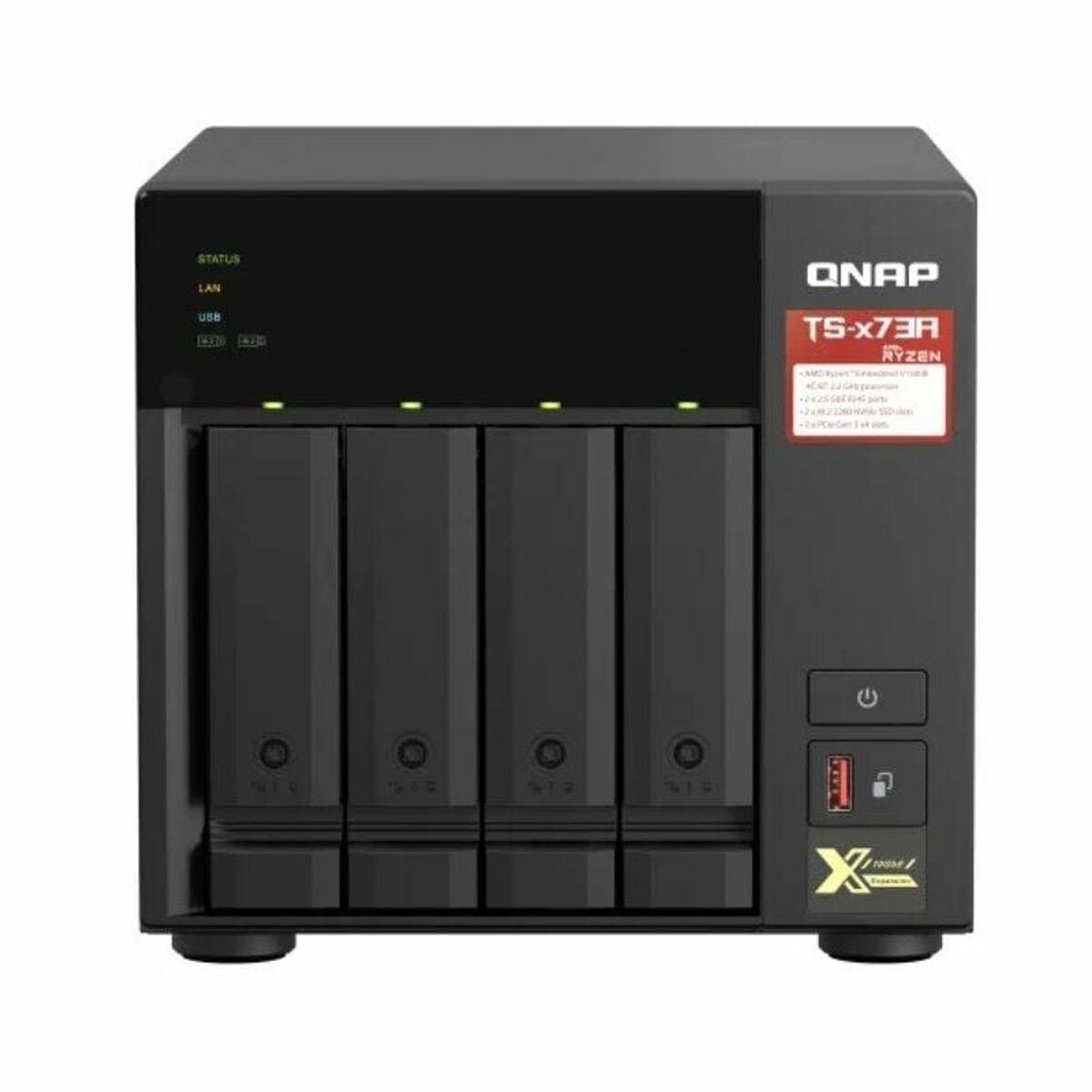 Stocare în Rețea NAS Qnap TS-473A Negru AMD Ryzen V1500B
