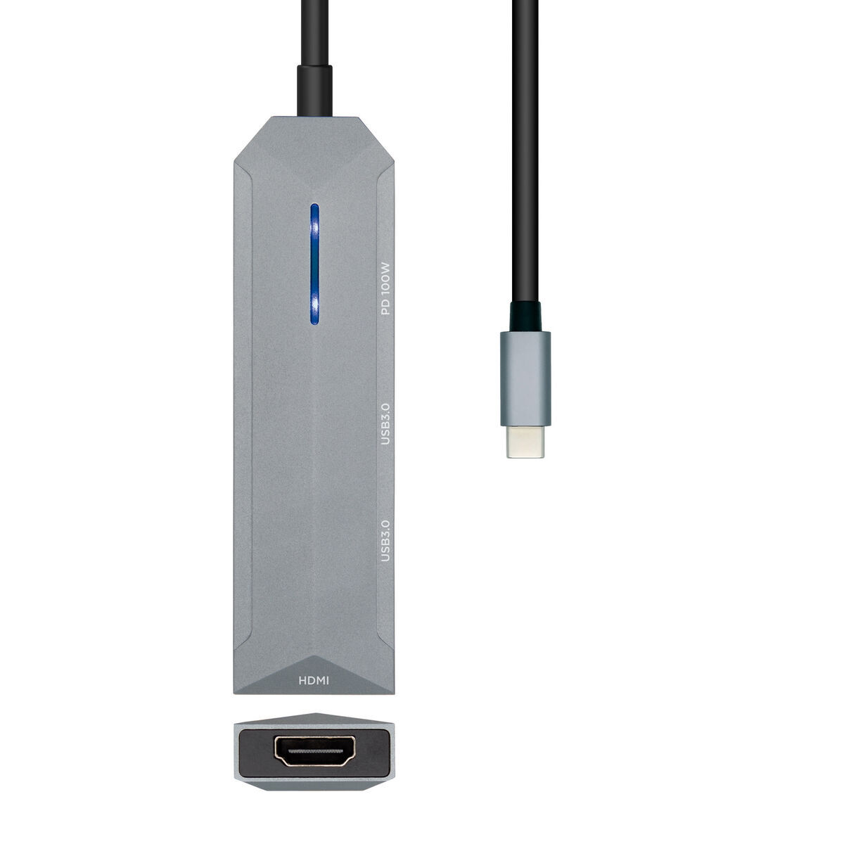 Hub USB Aisens ASUC-4P002-GR