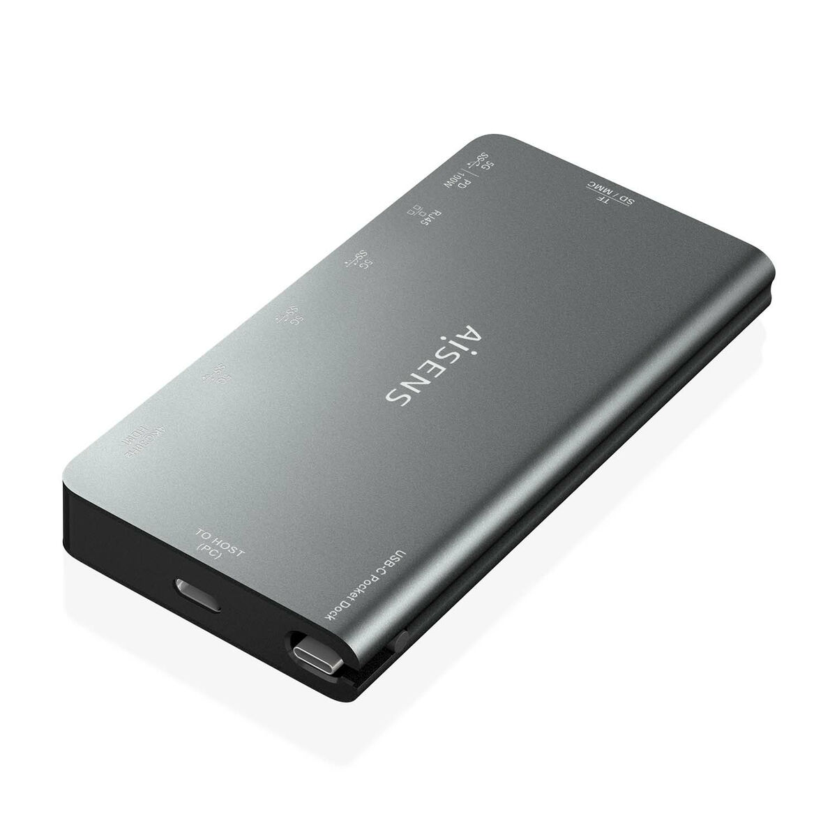 Hub USB Aisens ASUC-8P015-GR Gri Multicolor 100 W