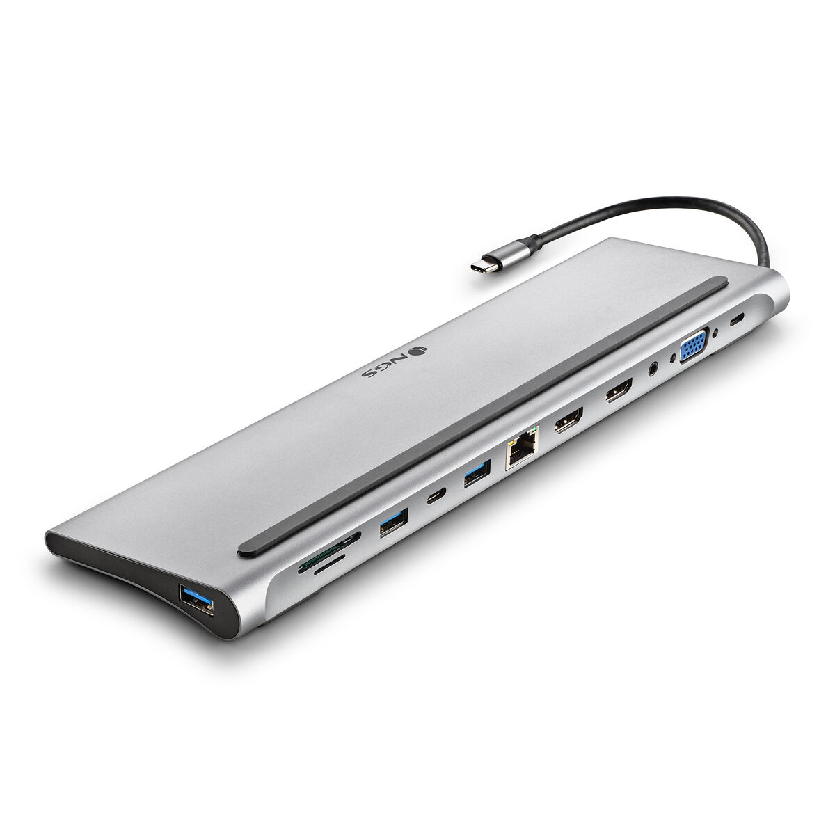 Hub USB NGS WONDERDOCK12 Gri Argintiu