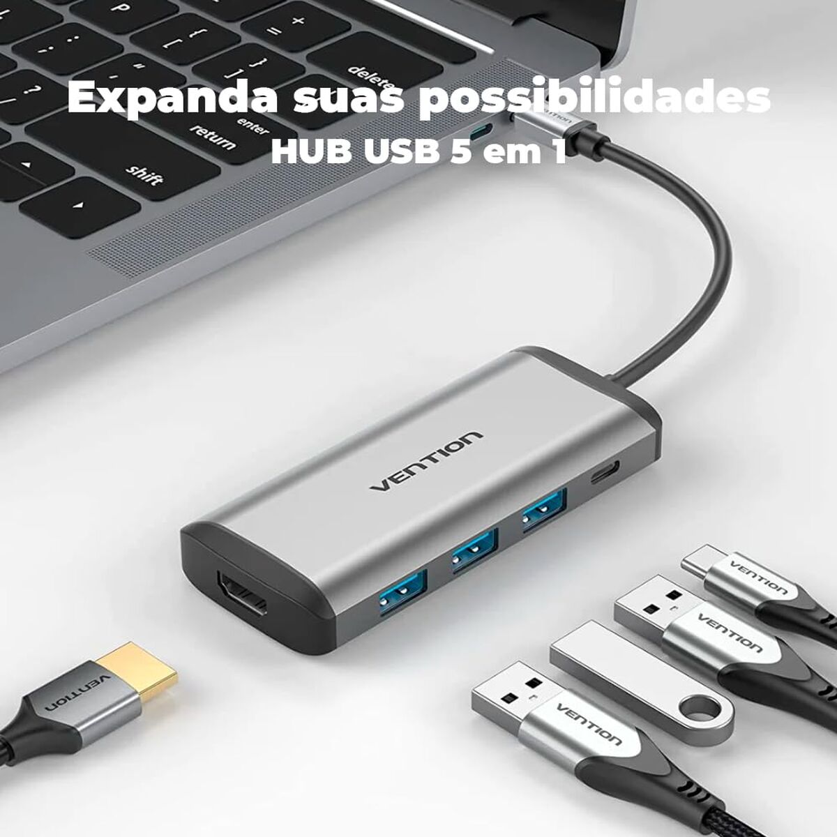 Hub USB Vention CNBHB Gri