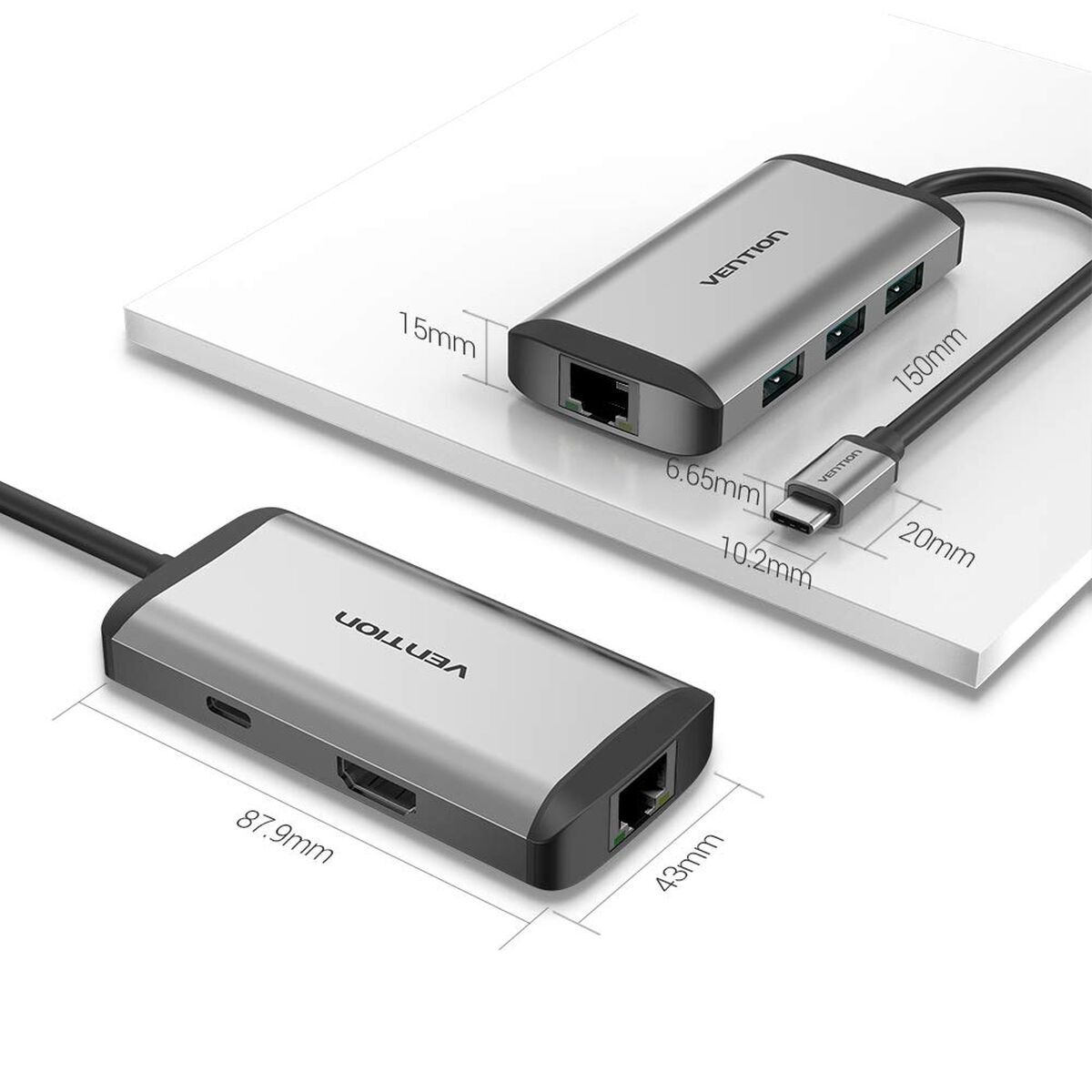 Hub USB Vention CNCHB Negru Gri
