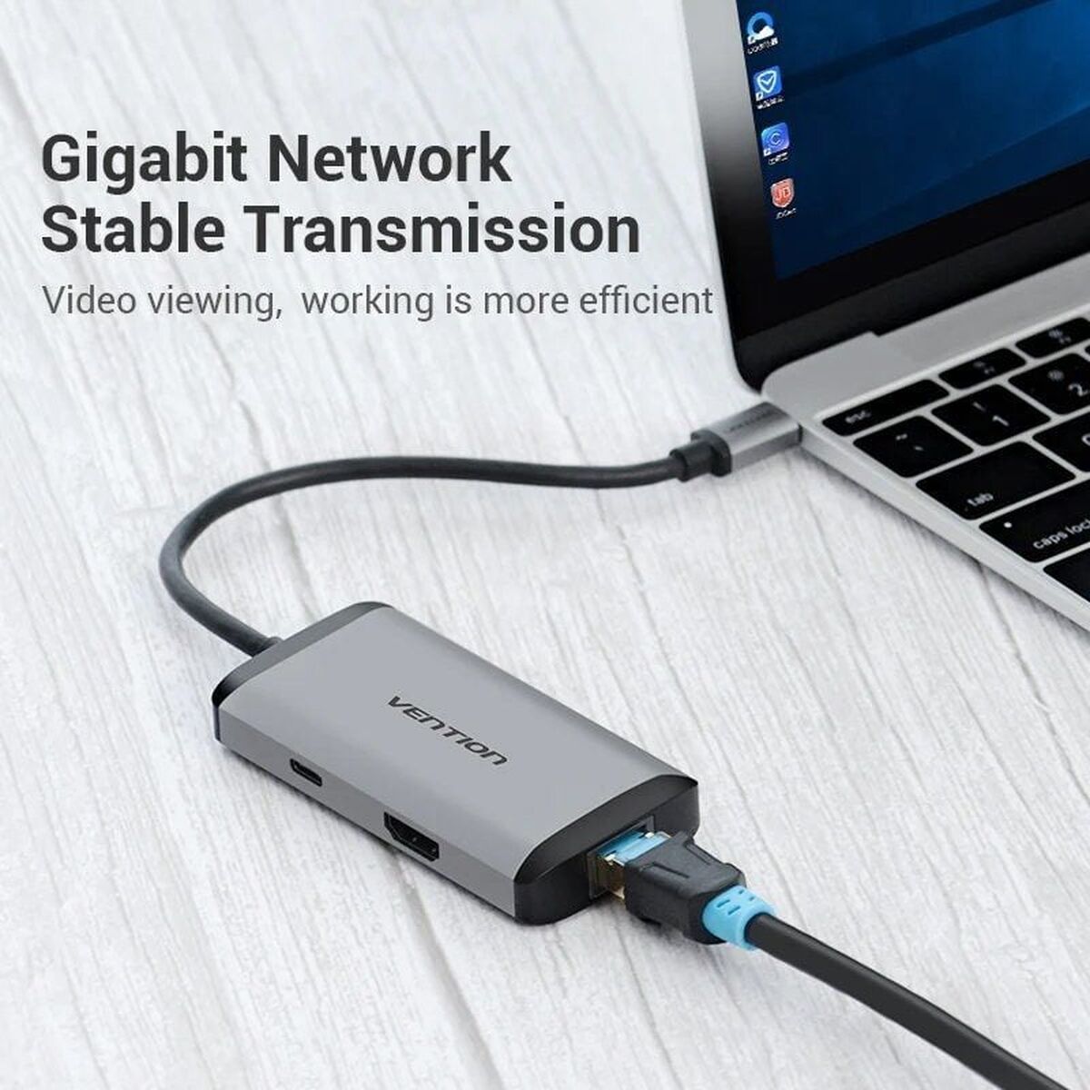 Hub USB Vention CNCHB Negru Gri