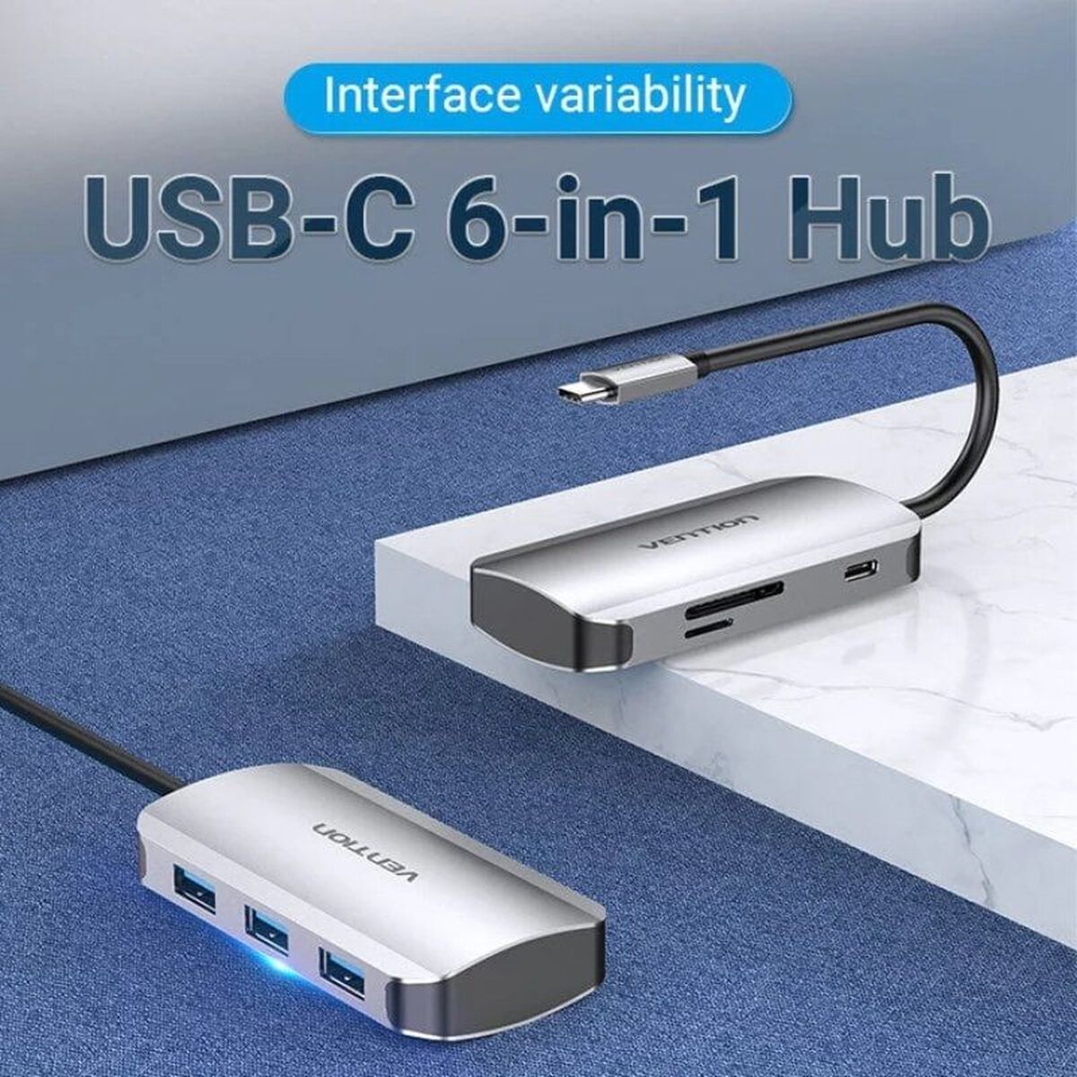 Hub USB Vention TNHHB Gri