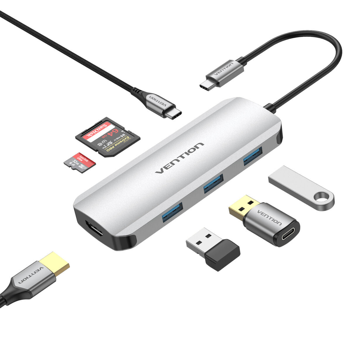 Hub USB Vention TOJHB 7 în 1