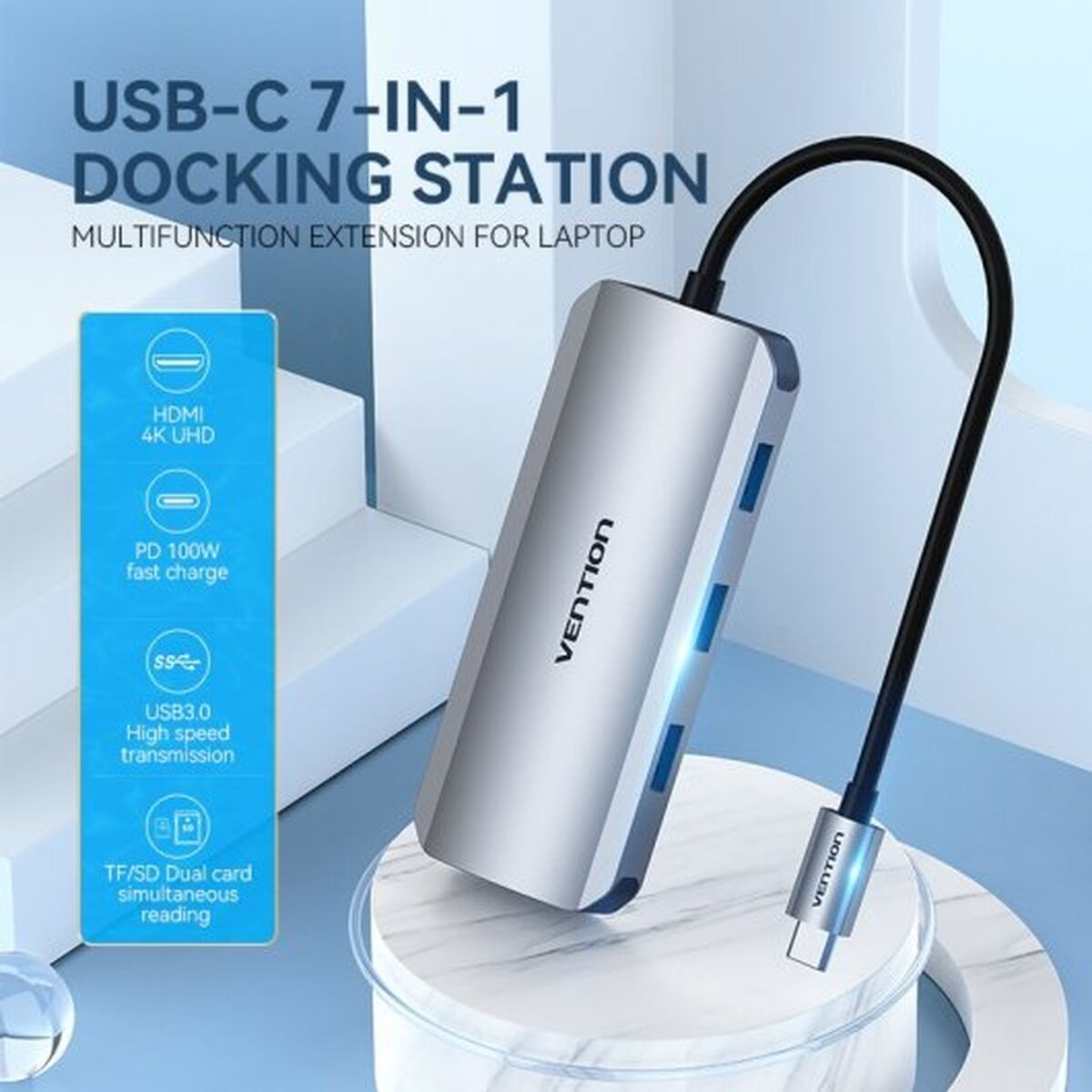 Hub USB Vention TOJHB 7 în 1