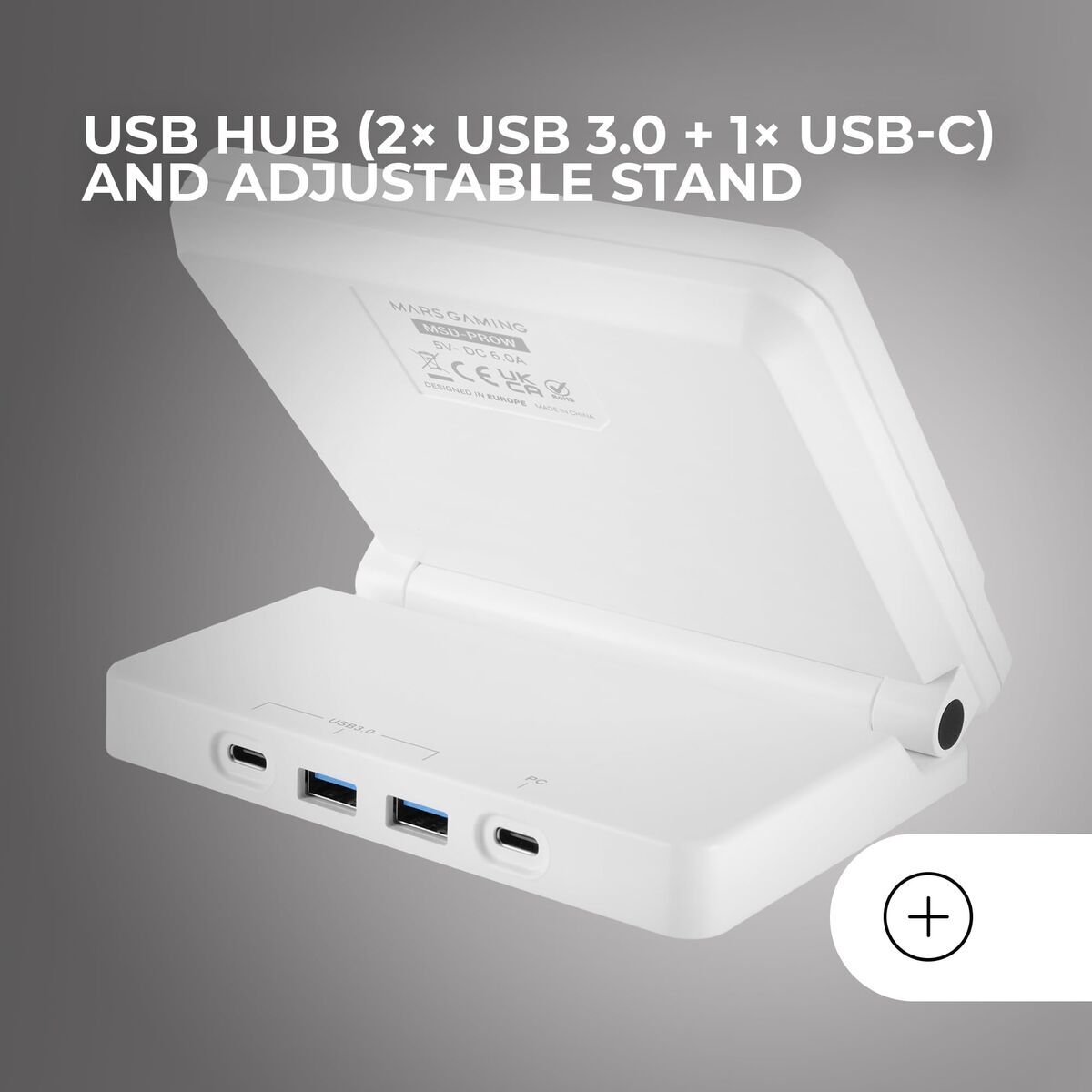 Tastatură Mars Gaming MSDPROW Alb