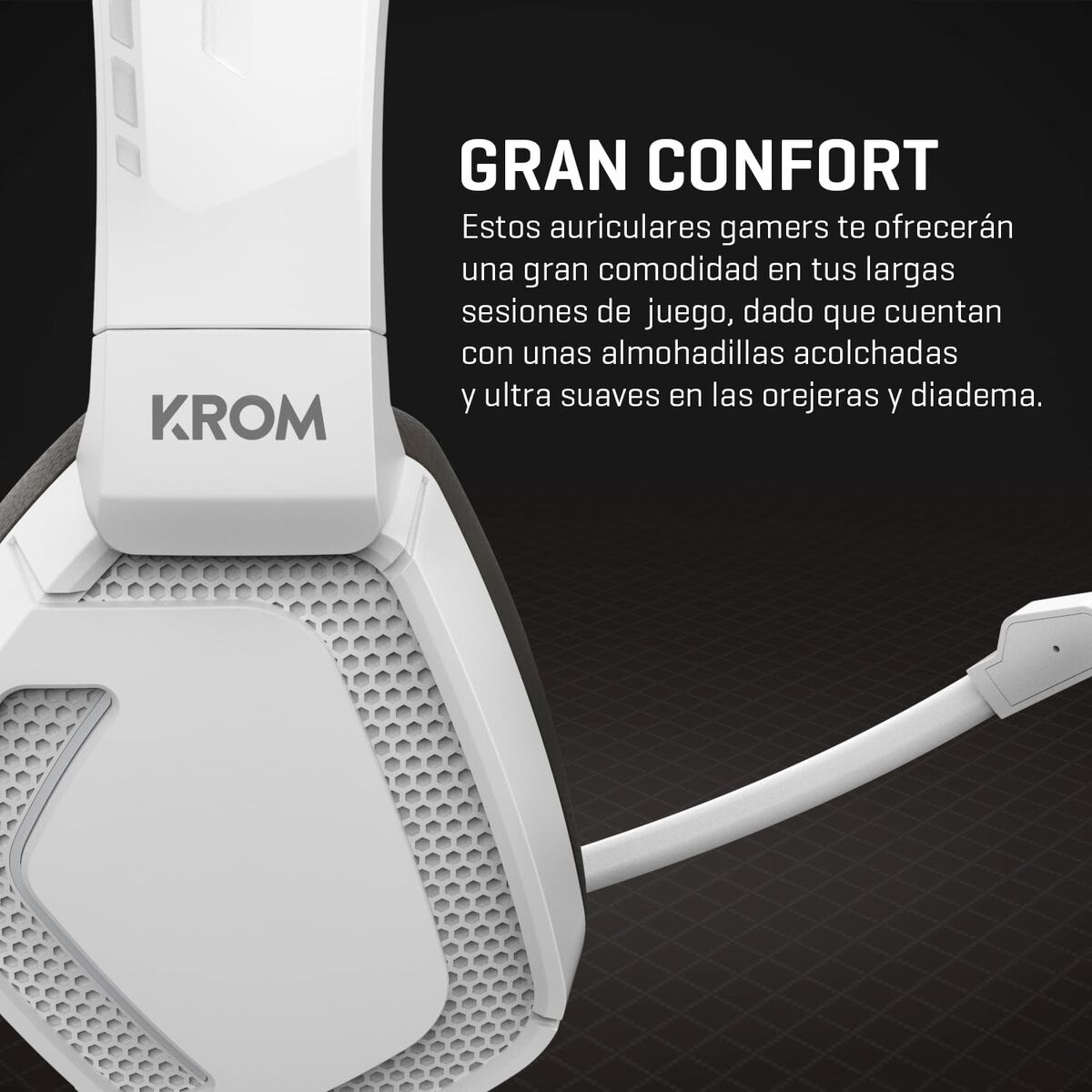 Căști cu Microfon Krom KOPA PRO Alb