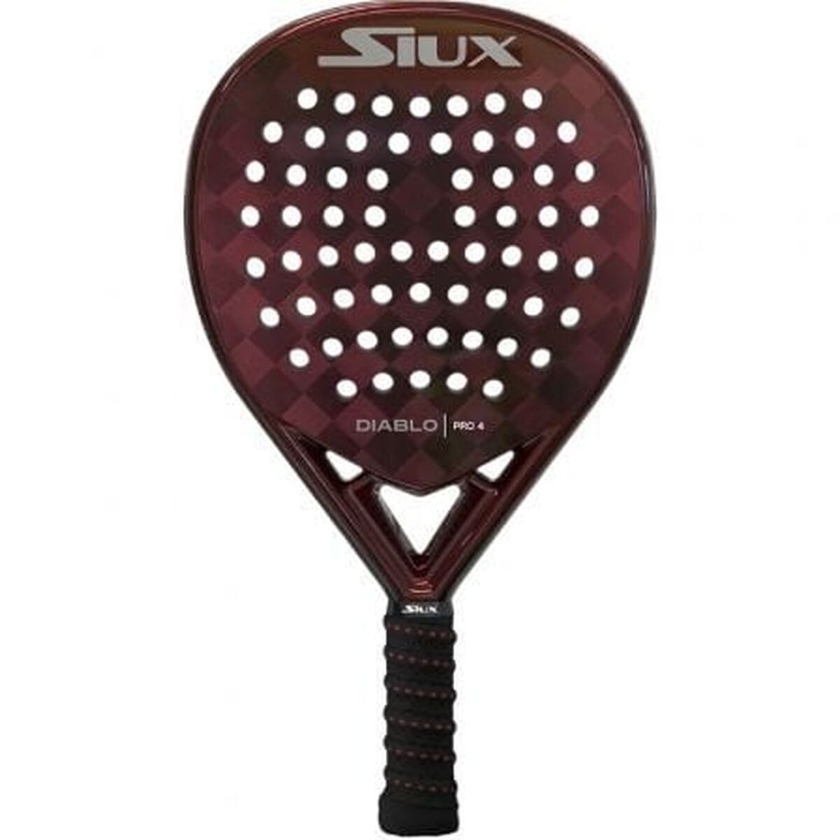 Paletă de Padel Siux Diablo Pro 4 Alb Negru Roșu Fibră de carbon Cărbune EVA