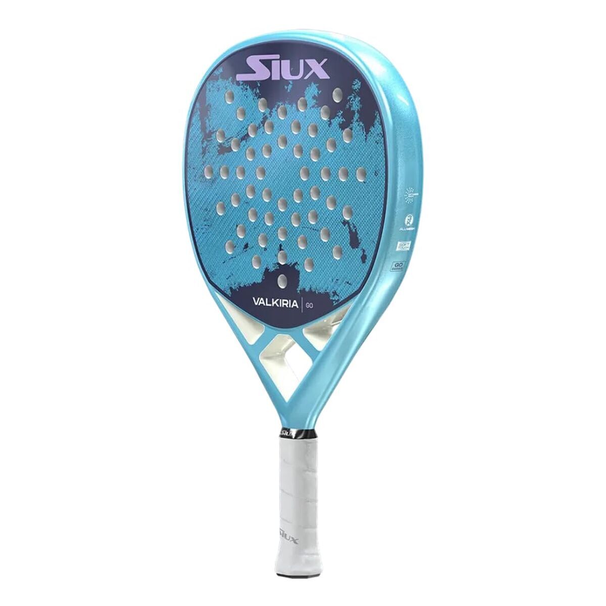 Paletă de Padel Siux Valkiria Go 2025 Albastru Roz Fibră de carbon Cărbune EVA