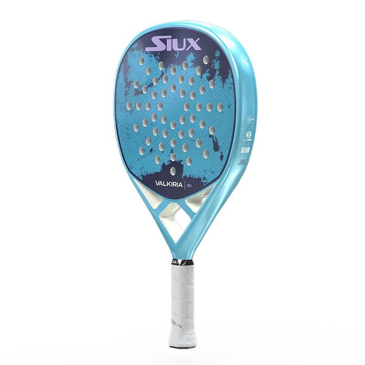 Paletă de Padel Siux Valkiria Go 2025 Albastru Roz Fibră de carbon Cărbune EVA