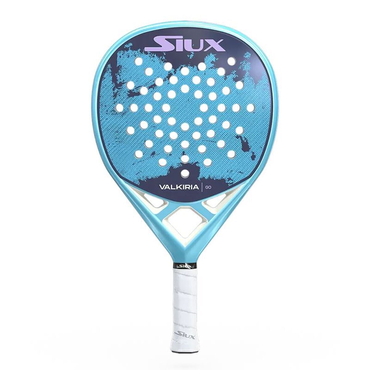Paletă de Padel Siux Valkiria Go 2025 Albastru Roz Fibră de carbon Cărbune EVA