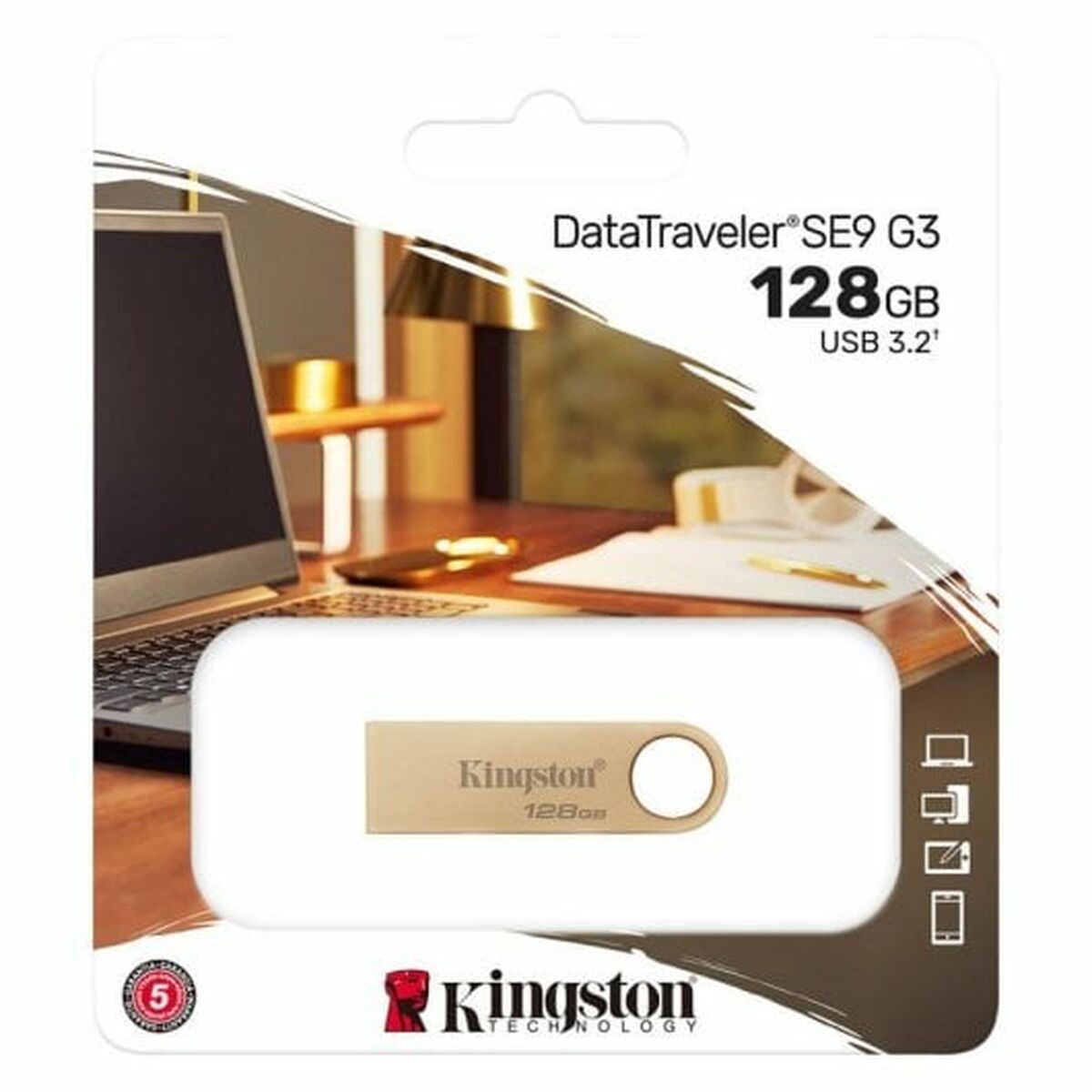 Memorie USB Kingston SE9 G3 Auriu* 128 GB