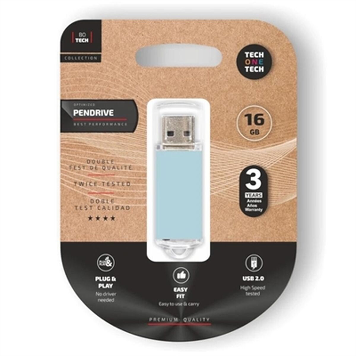 Pendrive Tech One Tech TEC3010-16 Albastru 16 GB