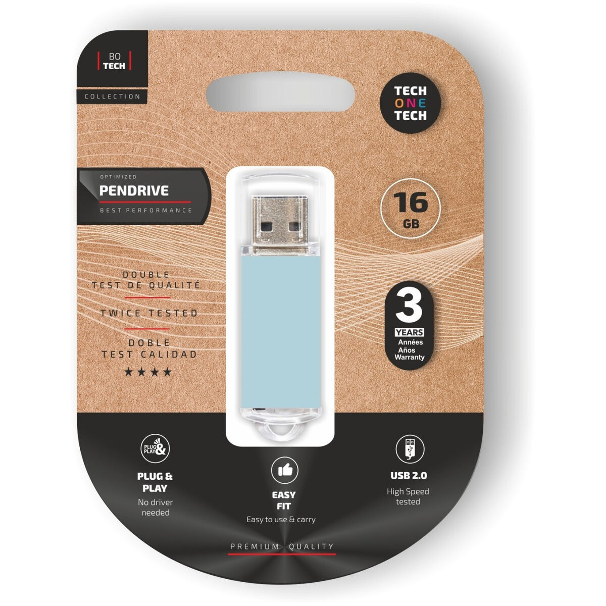 Pendrive Tech One Tech TEC3010-16 Albastru 16 GB