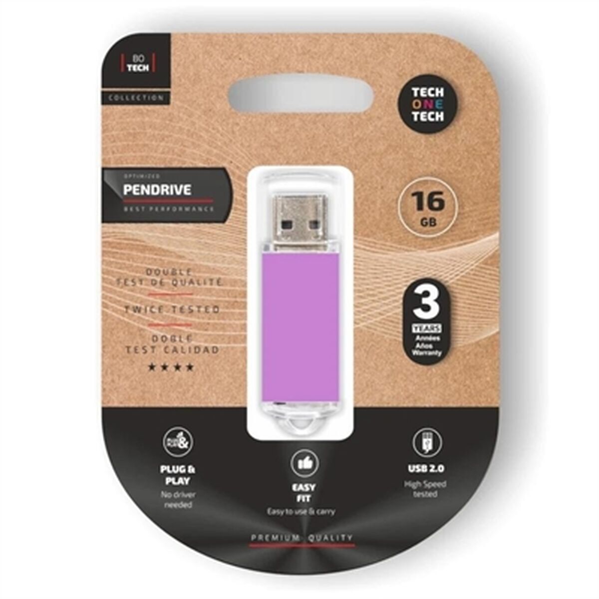 Memorie USB Tech One Tech Basic Purpuriu 16 GB