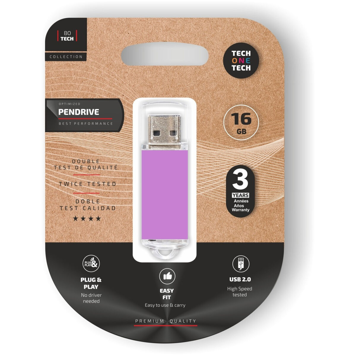 Memorie USB Tech One Tech Basic Purpuriu 16 GB