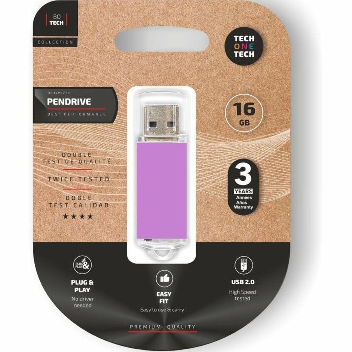 Memorie USB Tech One Tech Basic Purpuriu 16 GB